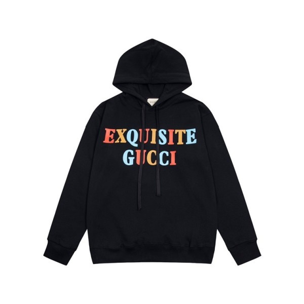 ✨구찌 남/녀 트렌디 블랙 후드티 -  Gucci Unisex Black Hoodie - gu0021x