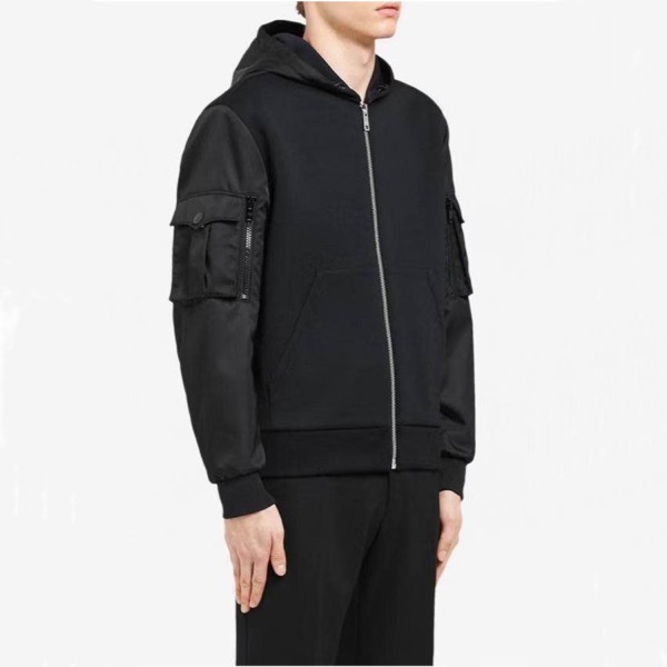 ✨프라다 남성 블랙 후드 자켓 - Prada Mens Black Jackets - pra02891x