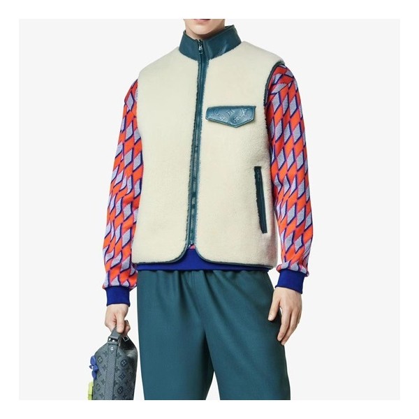 ✨구찌 남성 화이트 가죽 베스트 - Gucci Mens White Vest - gu0032x