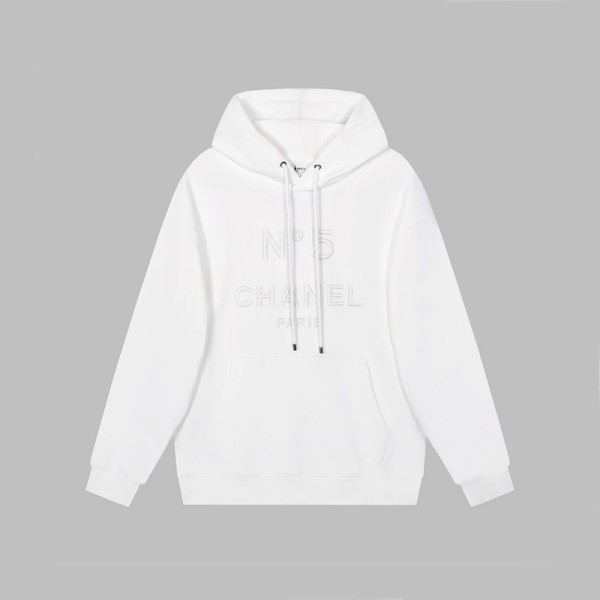 ✨샤넬 남/녀 캐쥬얼 화이트 후드티 - Chanel Unisex White Hoodie - ch0012x