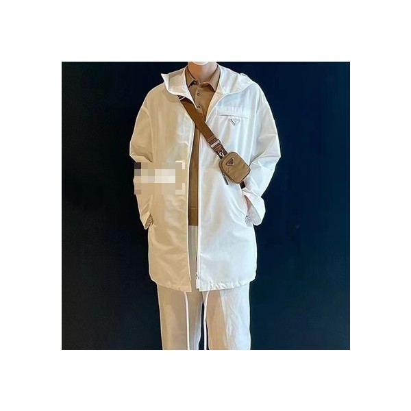 ✨프라다 남성 화이트 후드 코트 - Prada Mens White Coats - pr13x