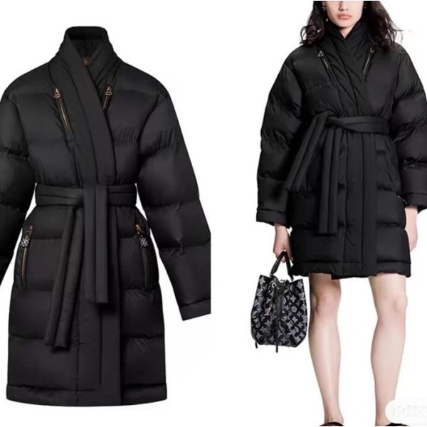 ✨루이비통 여성 구스다운 블랙 패딩 - Louis vuitton Womens Black Padding - lv42x