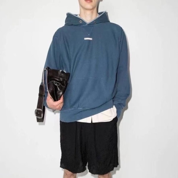 ✨메종마르지엘라 남성 블루 후드티 - Maison margiela Mens Blue Hoodie - mai0107x