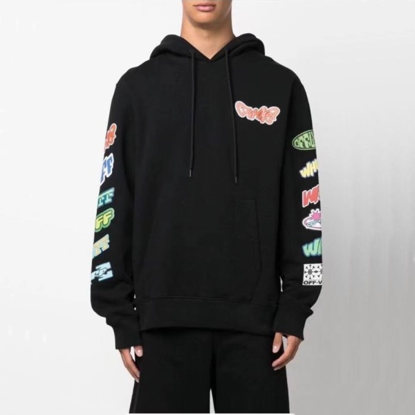 ✨오프화이트 남성 블랙 후드티 - Off-white Mens Black Hoodie - off0881x