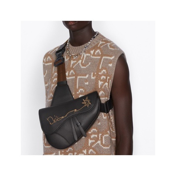 ✨디올 남성 블랙 새들백 - Dior Men Black Saddle Bag - dio02334x