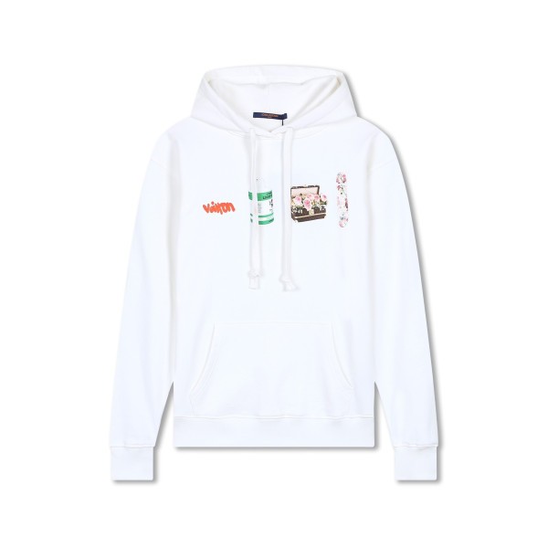 ✨루이비통 남자 베이직 화이트 후드티 - Louis vuitton Mens White Hoodie - lv62x