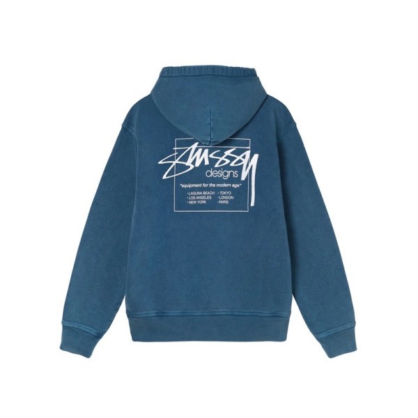 ✨스터시 남성 블루 후드티 - Stussy Mens Blue Hoodie - stu04x