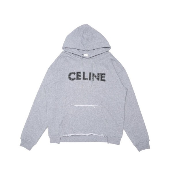 ✨셀린느 남성 캐쥬얼 그레이 후드티 - Celine Mens Gray Hoodie - ce01x