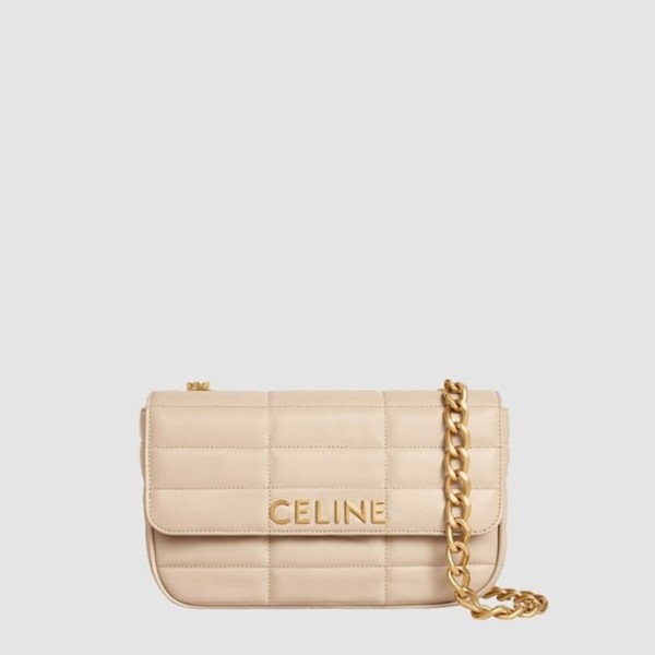 ✨셀린느 여성 모노크롬 마틀라세 체인 숄더백 - Celine Womens Monochrome Matelassé Chain Shoulder Bag - ce07x