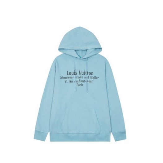 ❤루이비통 남자 블루 후드티 - Louis vuitton Mens Blue Hoodie - lv150x