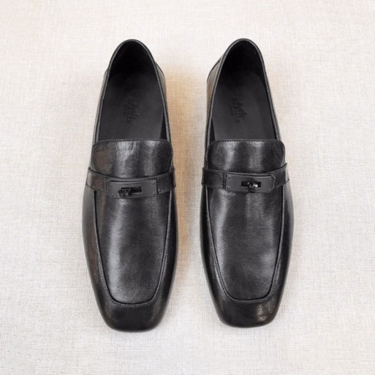 ❤에르메스 남성 시그니처 블랙 로퍼 - Hermes Mens Black Loafer - her921x