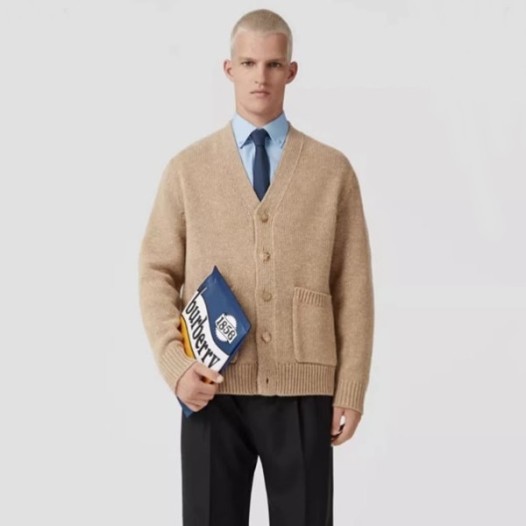 ❤버버리 남성 브이넥 카멜 가디건 - Burberry Mens Camel Cardigan - bu14x