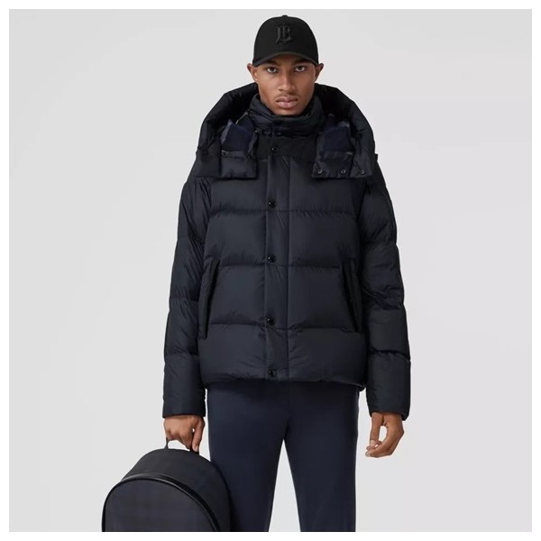 ✨버버리 남성 블랙 구스다운 패딩 - Burberry Mens Black Padding - bu16x