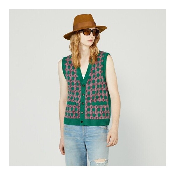 ✨구찌 남/녀 그린 브이넥 베스트 - Gucci Unisex Green Best - gu96x