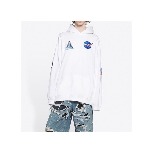✨발렌시아가 남/녀 화이트 후드티 - Balenciaga Unisex White Hoodie - ba21x