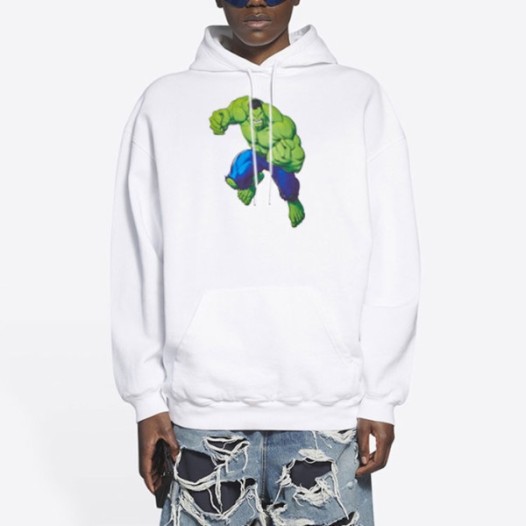 ❤발렌시아가 남/녀 화이트 후드티 - Balenciaga Unisex White Hoodie - ba24x