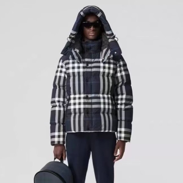✨버버리 남성 네이비 구스다운 패딩 - Burberry Mens Navy Padding - bu30x
