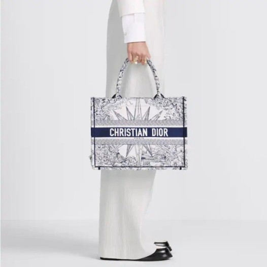 ❤디올 남/녀 네이비 북토트 - Dior Unisex Navy Book Tote - di147x