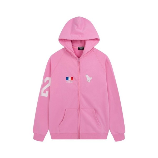 ✨발렌시아가 남/녀 핑크 집업 후드티 - Balenciaga Unisex Pink Hoodie - ba81x