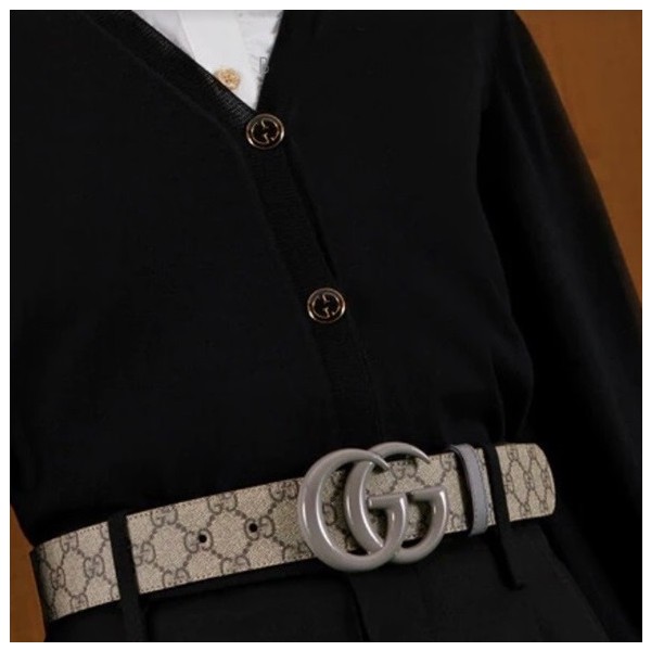 ✨구찌 남/녀 모던 그레이 벨트 - Gucci Unisex Gray Belts - gu145x