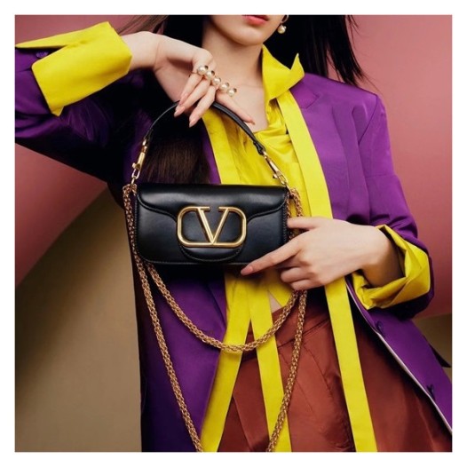 ❤발렌티노 가라바니 로코 블랙 카프스킨 스몰 숄더 백 - Valentino Womens Black Shoulder Bag - val360x