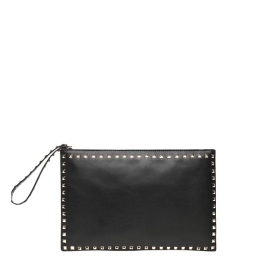 ❤발렌티노 남여 블랙 스터드 라지 클러치 - Valentino Unisex Black Clutch Bag - va381x