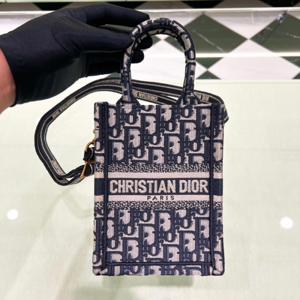 ✨디올 여성 네이비 폰백 - Dior Womens Navy Phone Bag - di215x