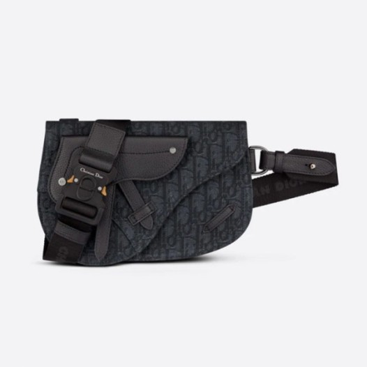 ❤디올 남성 블랙 새들백 - Dior Mens Black Saddle Bag - di294x