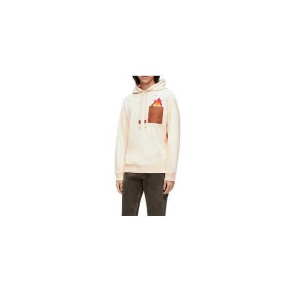 ✨로에베 남/녀 화이트 후드티 - Loewe Unisex White Hoodie - loe702x