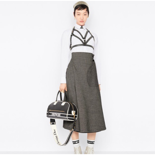 ❤디올 여성 화이트 볼링 백 - Dior Womens White Bowling Bag - di318x