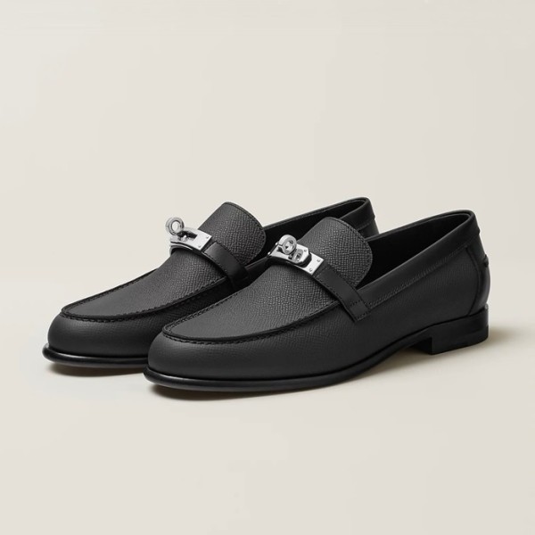 ✨에르메스 여성 시그니처 블랙 로퍼 - Hermes Womens Black Loafer - he77x