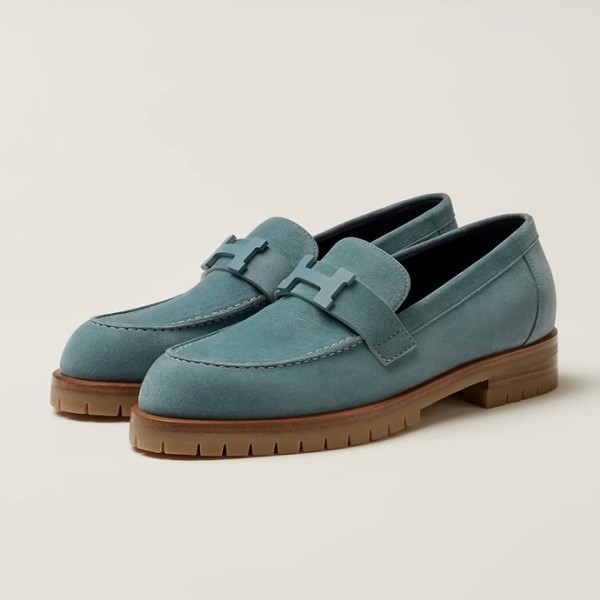 ✨에르메스 여성 시그니처 블루 로퍼 - Hermes Womens Blue Loafer - he83x
