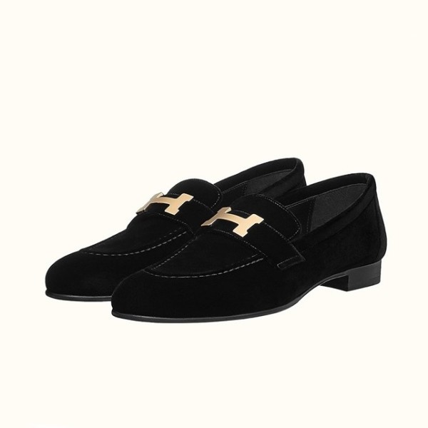 ✨에르메스 여성 시그니처 블랙 로퍼 - Hermes Womens Black Loafer - he84x