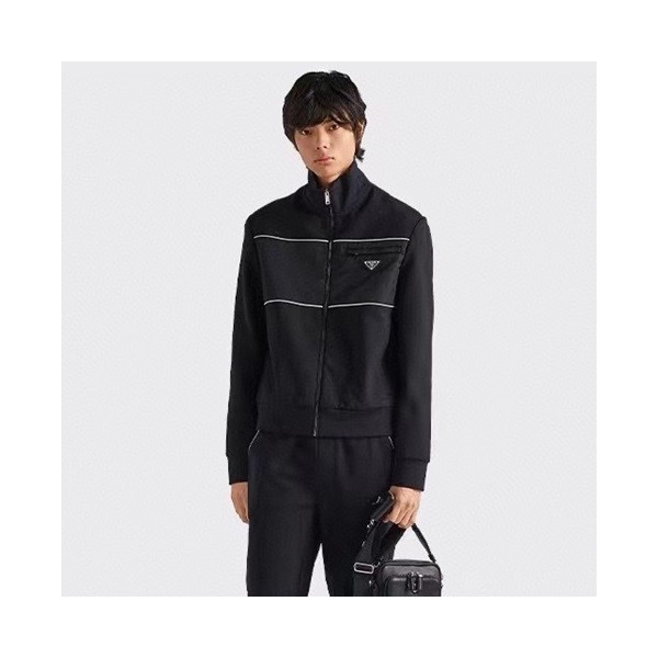 ✨프라다 남성 블랙 후드 자켓 - Prada Mens Black Jackets - pr338x