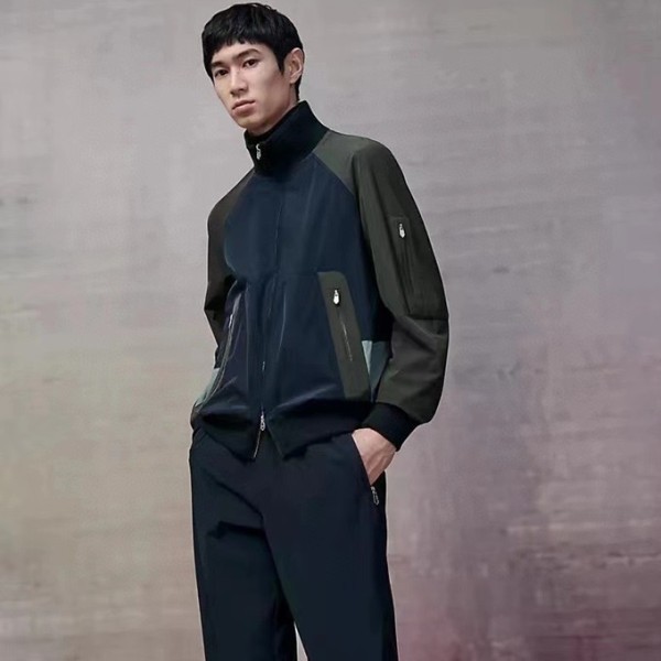 ✨에르메스 남성 네이비/블랙 자켓 -  Hermes Mens Navy/Black Jackets - he89x