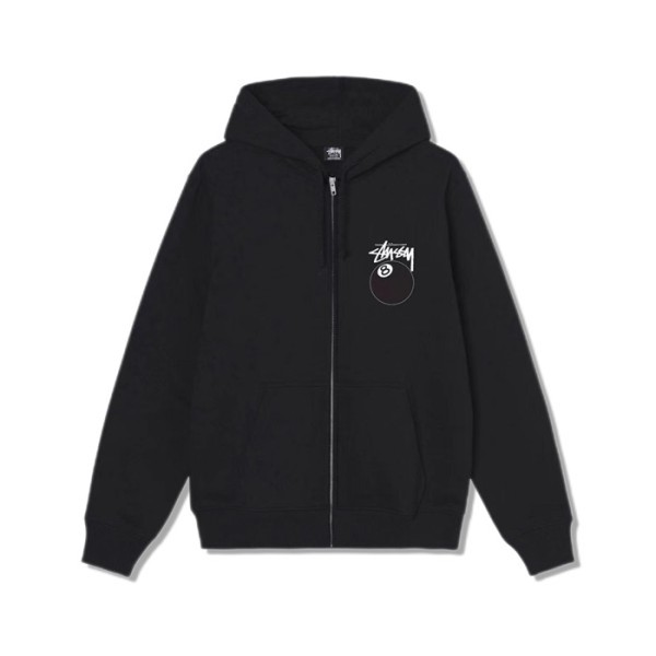 ✨스터시 남성 블랙 집업 후드티 - Stussy Mens Black Hoodie - stu05x