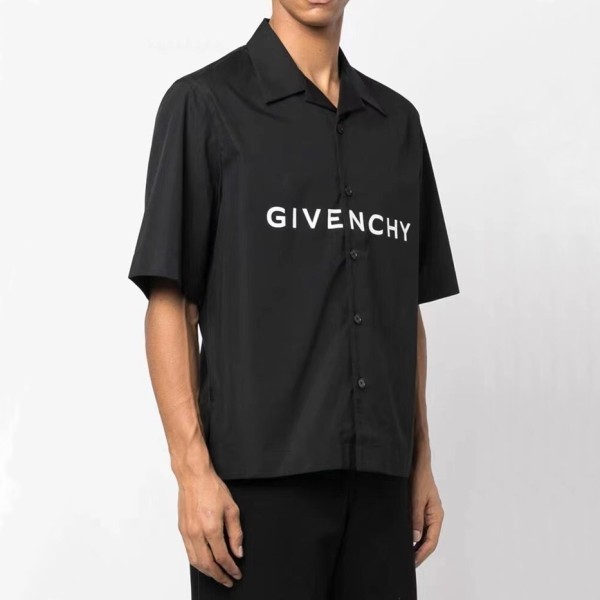 ✨지방시 남성 모던 블랙 반팔 셔츠 - Givenchy Mens Black Short-sleeved Tshirts - gi204x