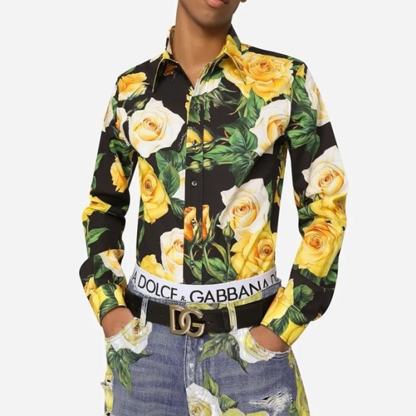✨돌체앤가바나 남성 옐로우 셔츠 - Dolce&Gabbana Mens Yellow Tshirts - do436x