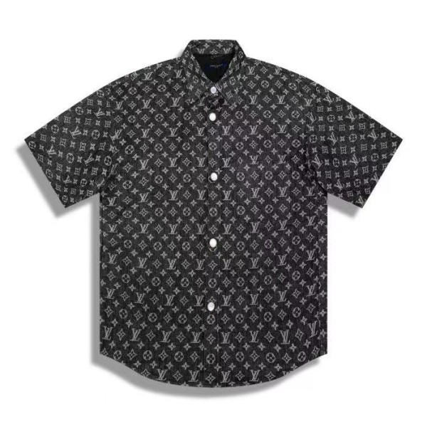 ✨루이비통 남성 블랙 반팔 셔츠 - Louis vuitton Mens Black Tshirts - lv673x
