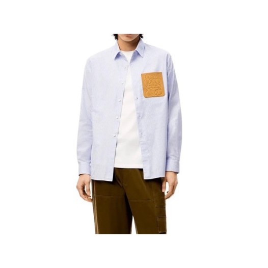 ❤로에베 남성 클래식 블루 셔츠 - Loewe Mens Blue Tshirts - loe708x