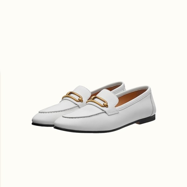 ✨에르메스 여성 화이트 로퍼 - Hermes Womens White Loafer - he145x