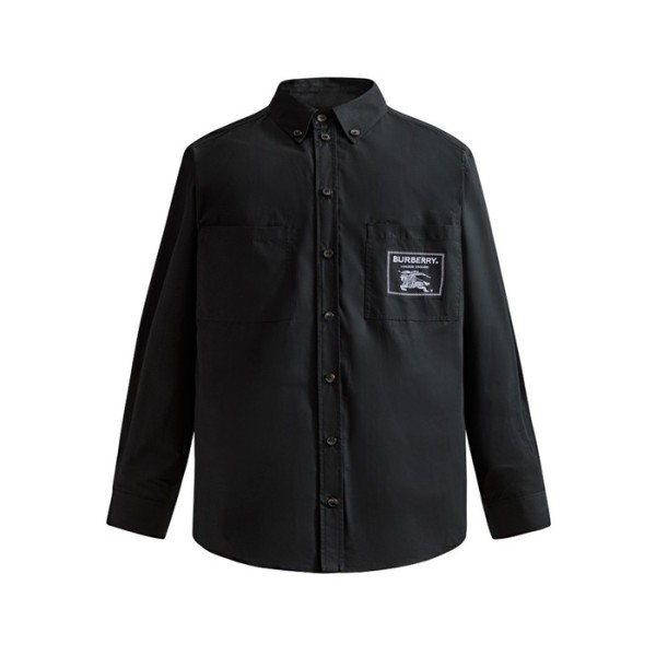 ✨버버리 남성 베이직 블랙 셔츠 - Burberry Mens Black Tshirts - bu145x