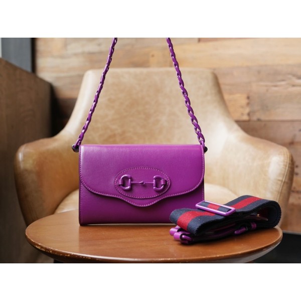 ✨구찌 여성 퍼플 미니 홀스빗 폰백 - Gucci Womens Purple Phone Bag - gu615x
