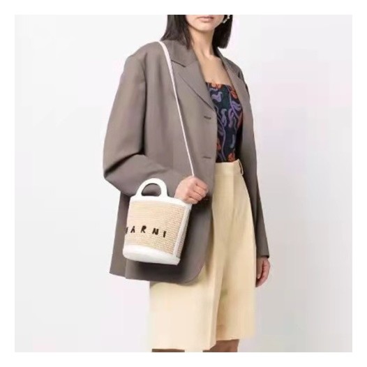 ❤마르니 여성 화이트 라탄백 - Marni Womens White Shoulder Bag - mar16x
