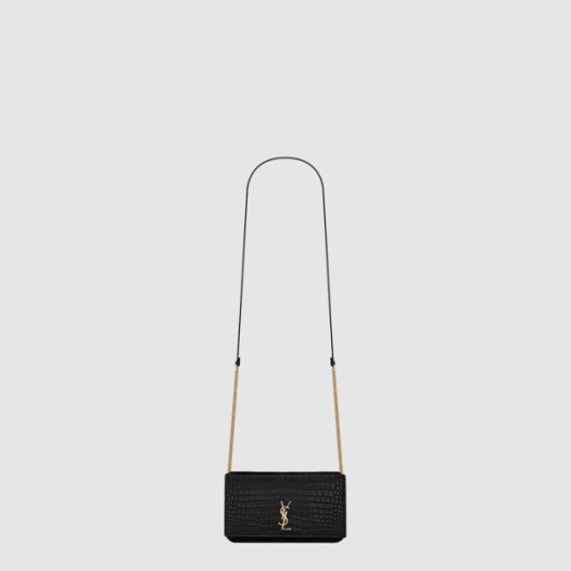 ❤입생로랑 여성 유광 크로커다일 엠보싱 가죽 스트랩 모노그램 폰 홀더 - Saint Laurent Womens Glossy Crocodile Embossed Leather Strap Monogram Phone Holder - ysl760x - ysl758x