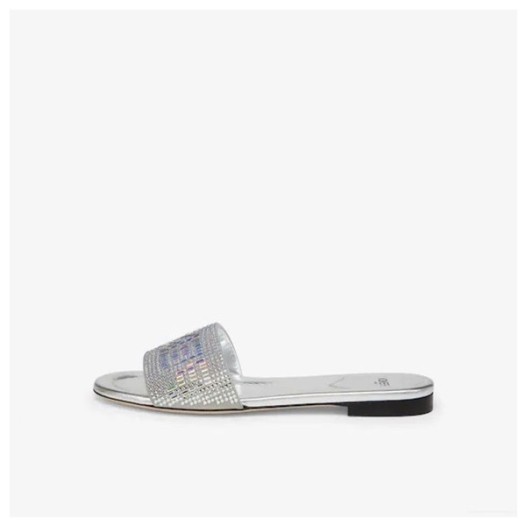 ❤펜디 여성 실버 슬리퍼 - Fendi Womens Silver Slipper - fe143x