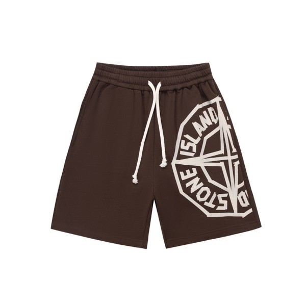 ✨스톤아일랜드 남성 캐쥬얼 브라운 반바지 - Stone Island Mens Brown Half-pants - st82x