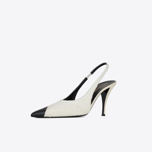 ❤입생로랑 여성 화이트 슬링백 - Saint Laurent Womens White Sandals - ysl390x