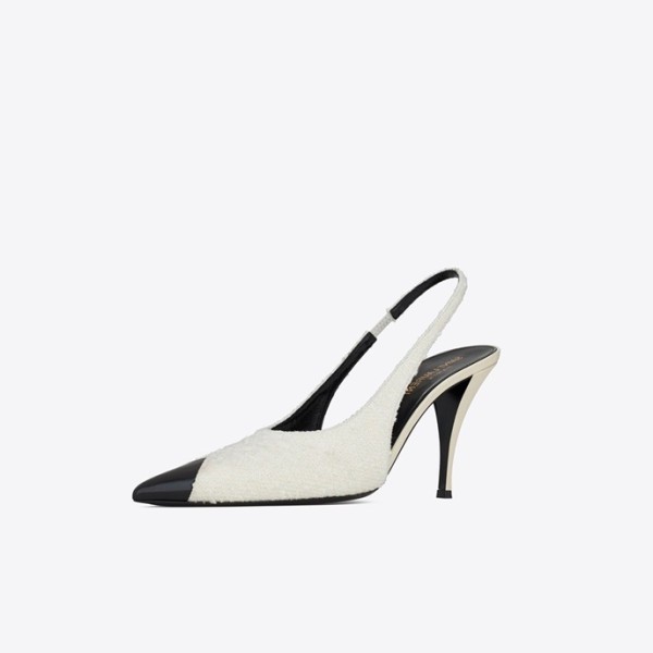 ✨입생로랑 여성 화이트 슬링백 - Saint Laurent Womens White Sandals - ysl390x