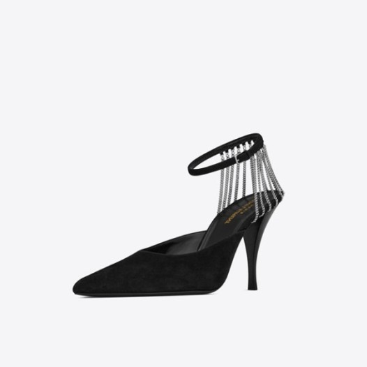 ❤입생로랑 여성 블랙 슬링백 - Saint Laurent Womens Black Sandals - ysl395x